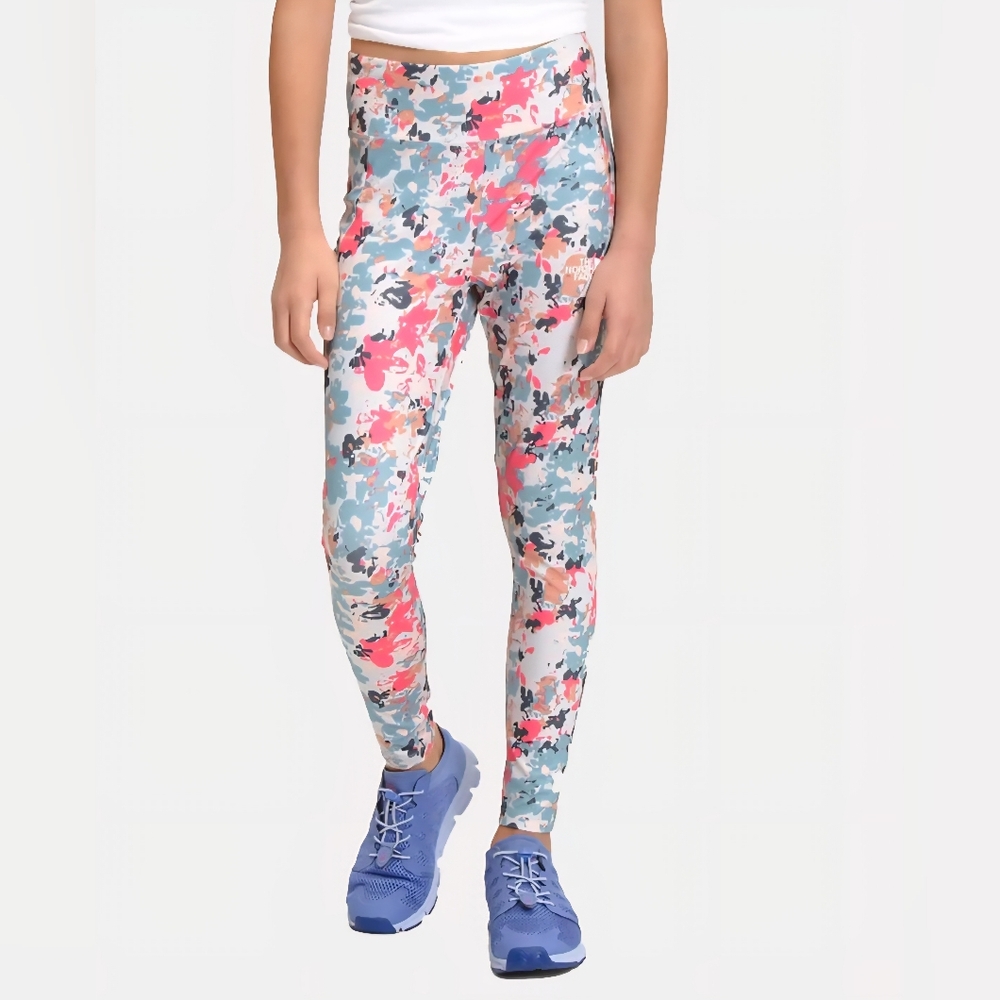 The North Face Kids "On Mountaun" Multicolor Floral Leggings-Size 6